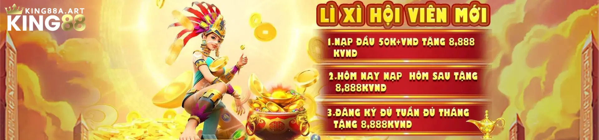 Hình banner king88 lì xì hội viên đăng ký